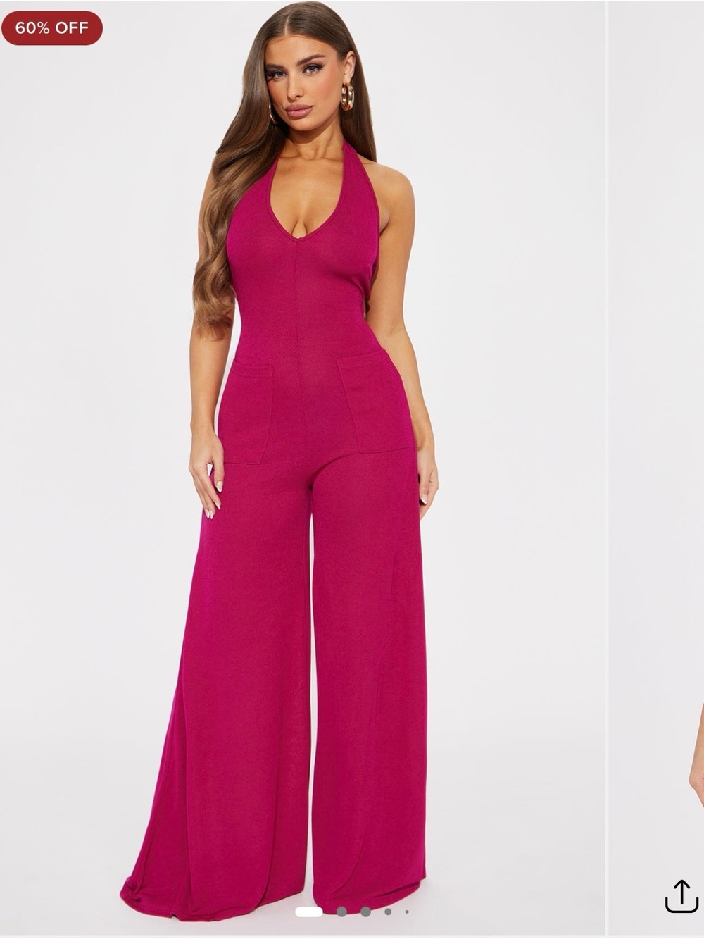 Fashion Nova Halter Missed Flights Jumpsuit
